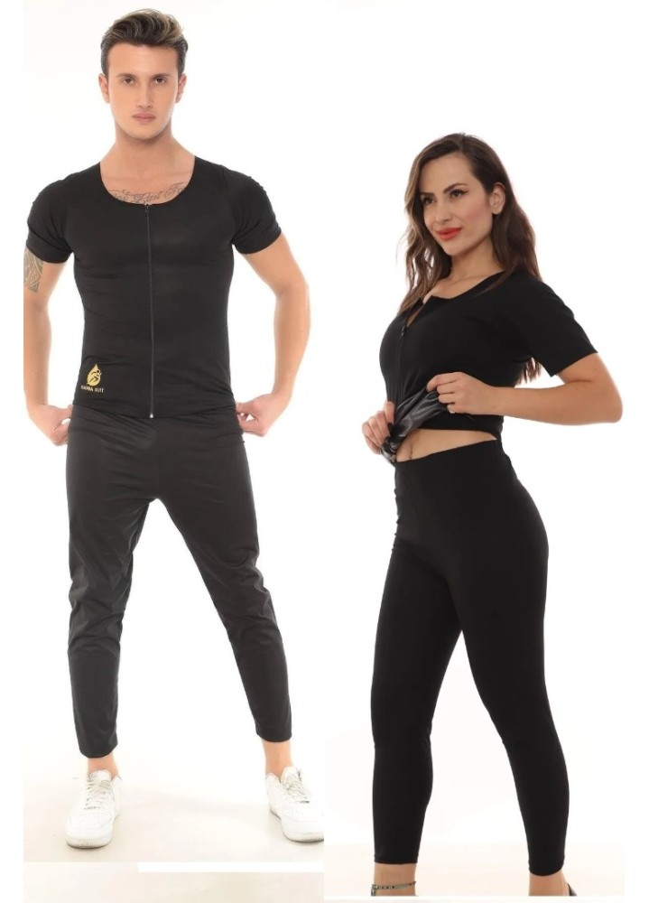 Sauna Suit Fermuarlı Termal Takım 
